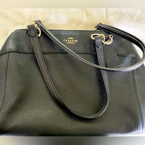 Medium size black coach purse